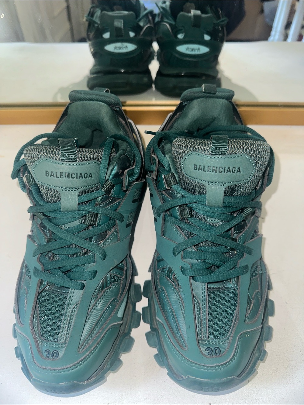 Balenciaga Track Sneakers Men’s Size 9 Forest Green Chunky Designer Shoes